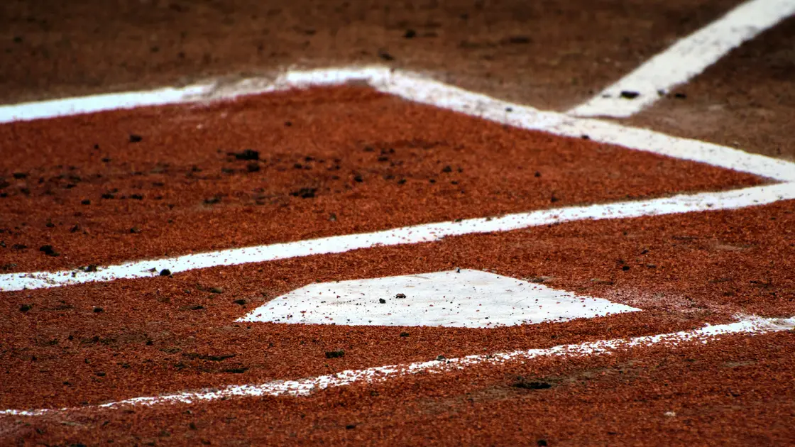 Home plate at a baseball field